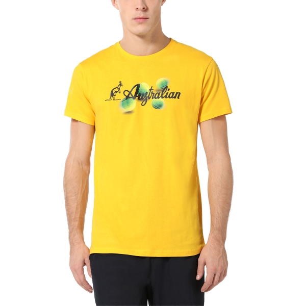 Men's T-Shirt Padel Australian Balls TShirt  Yellow/Blue TEUTS0054953