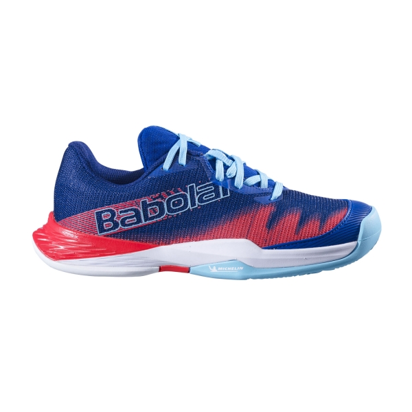Junior's Padel Shoes Babolat Jet Premura 2 Juniors  Blue/Poppy Red 33S237564100