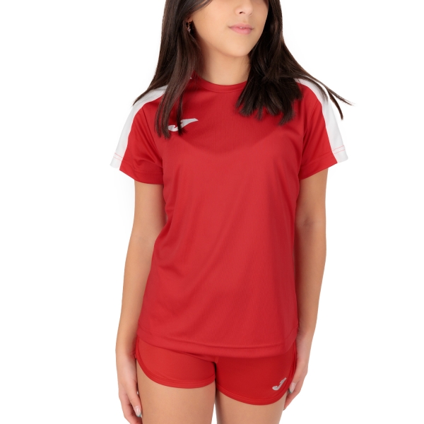 Girl's Padel Tanks and Shirts Joma Academy III TShirt Girl  Red/White 901141.602