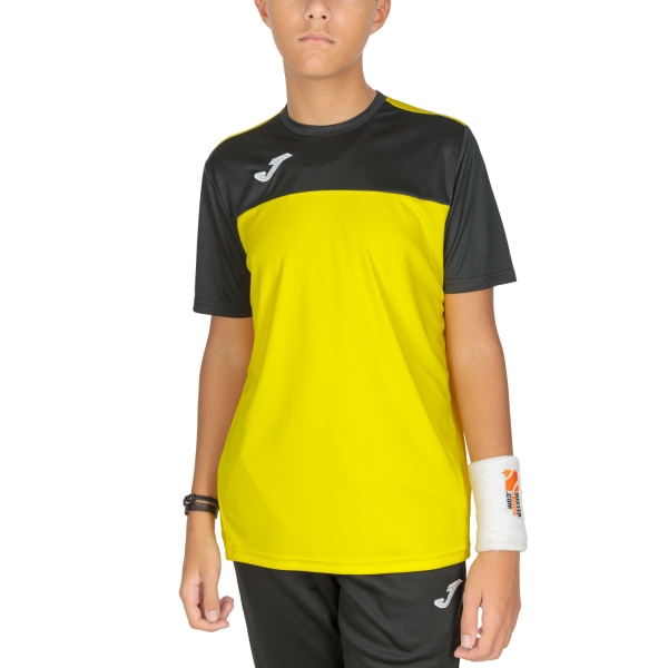 Boy's Padel Polos and Shirt Joma Winner TShirt Boys  Yellow/Black 100946.901