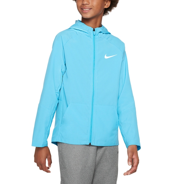 Boy's Padel Jacket Nike DriFIT Woven Jacket Boy  Baltic Blue/White DO7095416