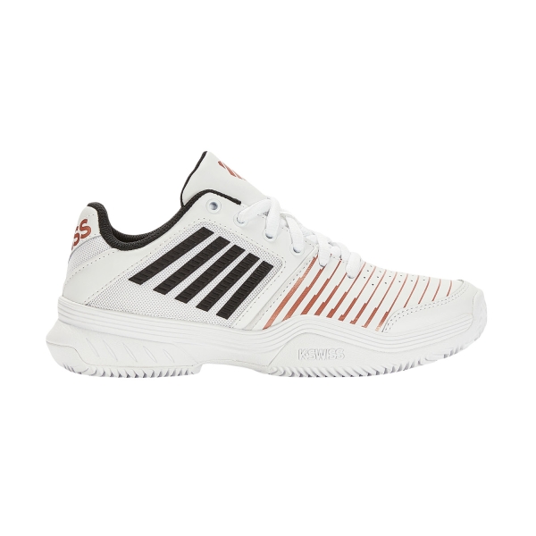 Zapatillas Padel Mujer KSwiss Court Express Clay  White/Black/Rosegold 96750196M