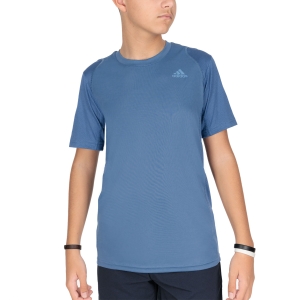 Polo y Camiseta Padel Niño adidas Club 3Stripe Camiseta Nino  Altered Blue/Sky Rush HD2179