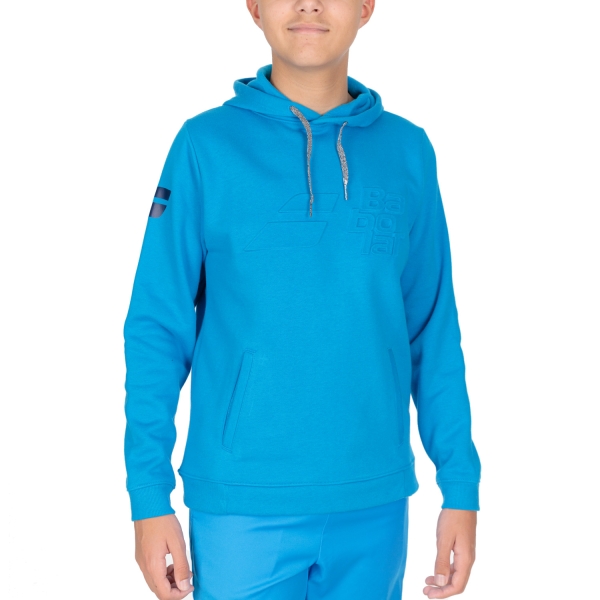 Boy's Padel Suit and Hoody Babolat Exercise Hoodie Boy  Blue Aster 4JP10414049