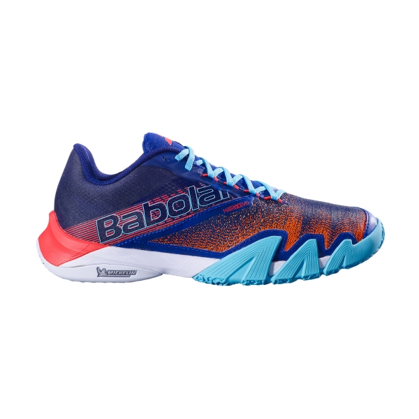 Men's Padel Shoes Babolat Jet Premura 2  Blue/Poppy Red 30F227524100
