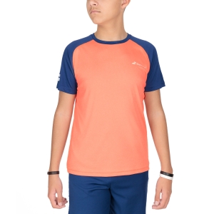 Polo y Camiseta Padel Niño Babolat Play Crew Camiseta Nino  Fluo Strike/Estate Blue 3BTD0115053