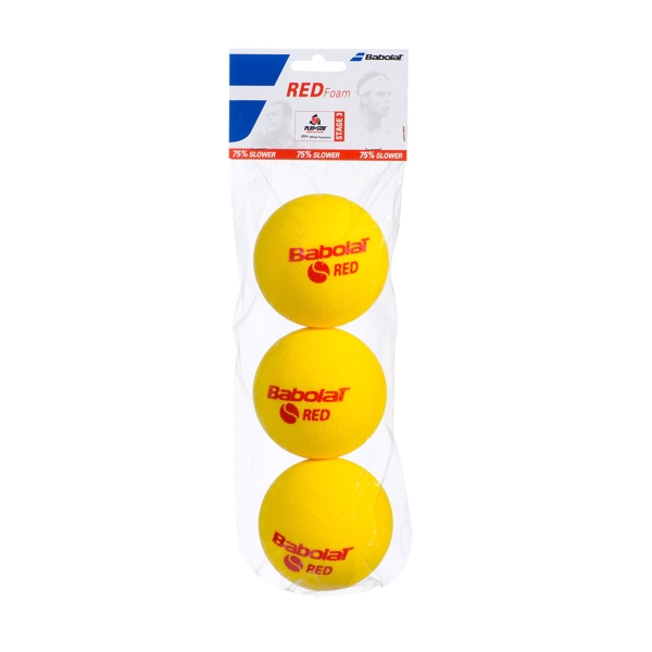 Padel Balls Babolat Red Foam  Pack of 3 Balls 501037