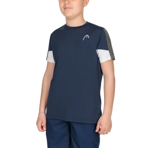 Polo y Camiseta Padel Niño Head Club 22 Tech Camiseta Nino  Dark Blue 816171DB