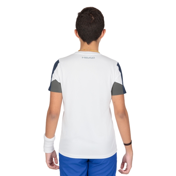 Head Club 22 Tech T-Shirt Boy - White/Dark Blue