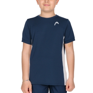 Polo y Camiseta Padel Niño Head Slice Camiseta Nino  Dark Blue/White 816012DBWH