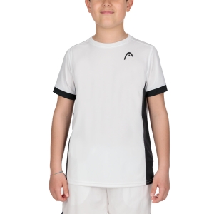 Polo y Camiseta Padel Niño Head Slice Camiseta Nino  White/Black 816012WHBK