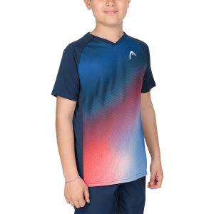 Polo y Camiseta Padel Niño Head Topspin Camiseta Nino  Dark Blue/Print Vision 816062DBXV