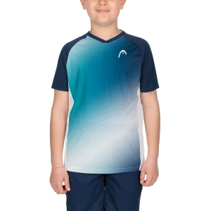 Polo y Camiseta Padel Niño Head Topspin Camiseta Nino  Print Vision/Petrol 816062XPPT