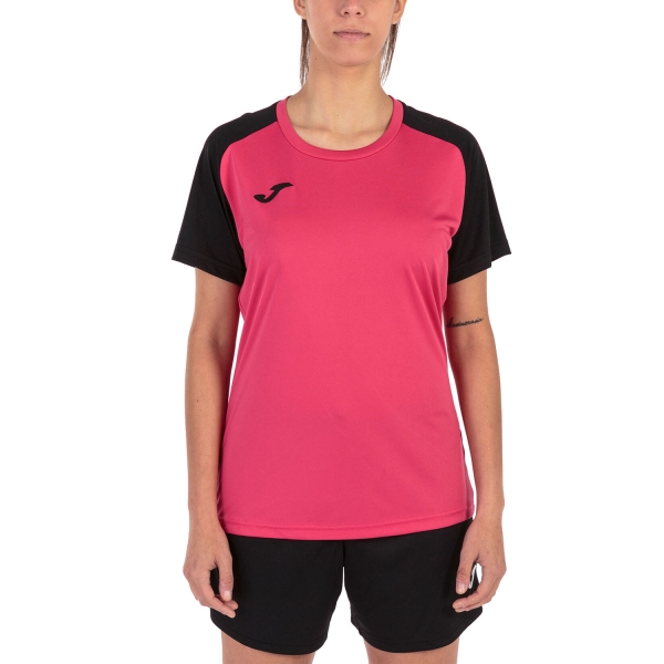 Women's Padel T-Shirt and Polo Joma Academy IV TShirt  Fuchsia/Black 901335.501