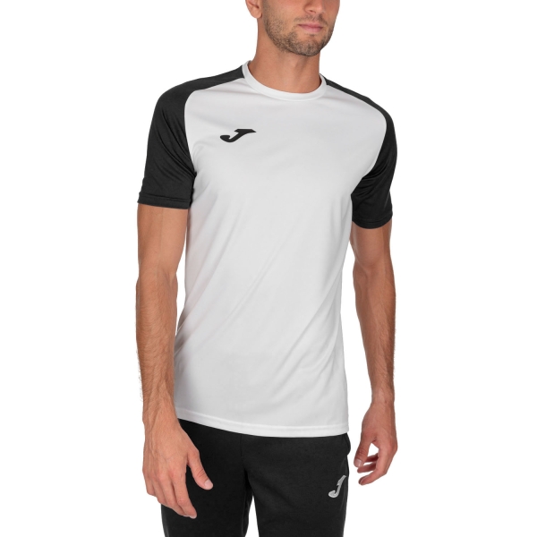 Camiseta Padel Hombre Joma Academy IV Camiseta  White/Black 101968.201