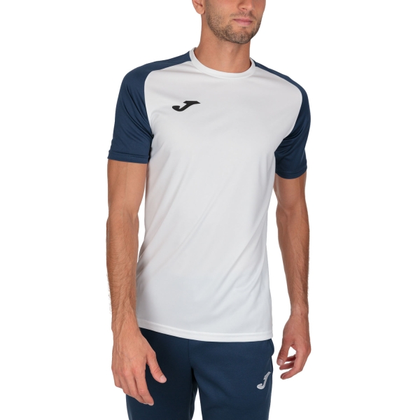 Camiseta Padel Hombre Joma Academy IV Camiseta  White/Navy 101968.203