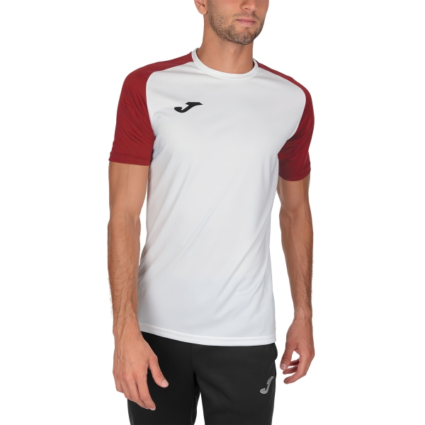 Camiseta Padel Hombre Joma Academy IV Camiseta  White/Red 101968.206