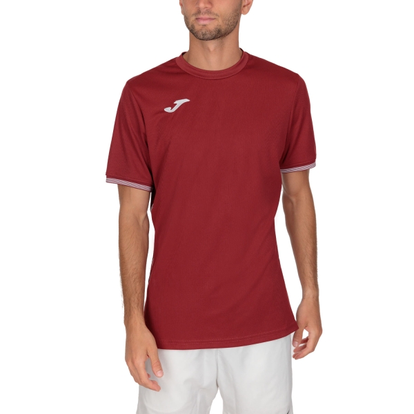 Camiseta Padel Hombre Joma Campus III Camiseta  Burgundy 101587.671