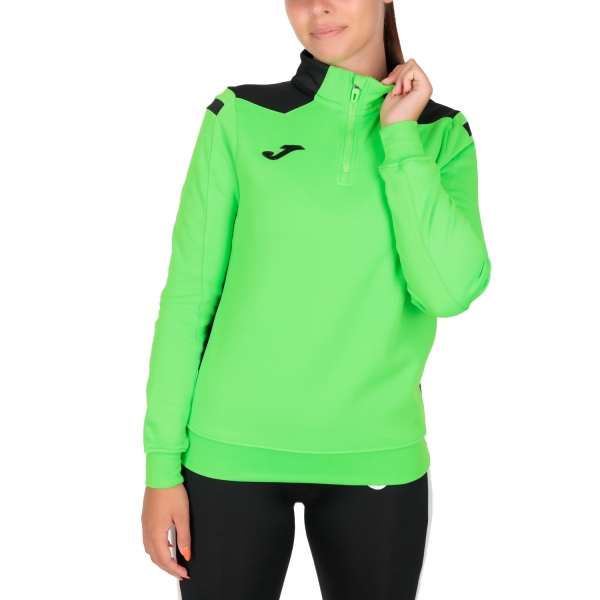 Women's Padel Shirts & Hoodies Joma Championship VI Sweatshirt  Fluor Green/Black 901268.021
