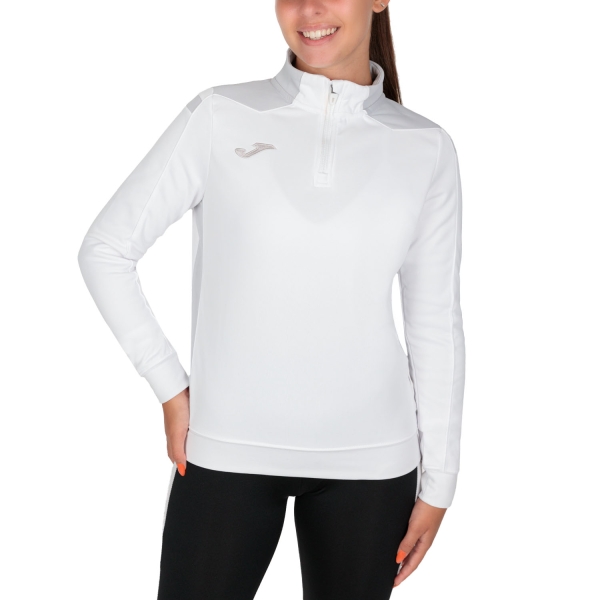 Women's Padel Shirts & Hoodies Joma Championship VI Sweatshirt  White/Gray 901268.211