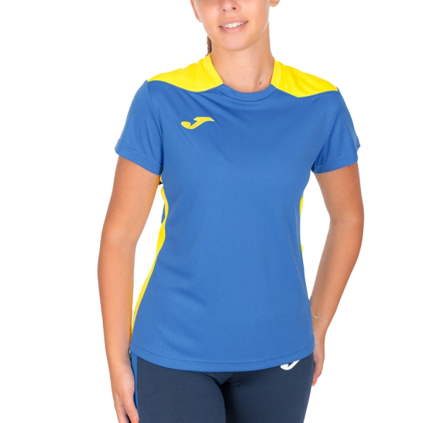 Camiseta y Polo Padel Mujer Joma Championship VI Logo Camiseta  Royal/Yellow 901265.709