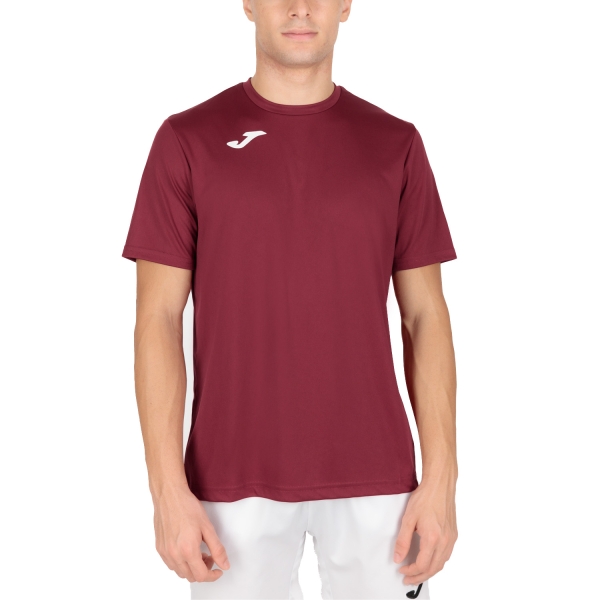 Camiseta Padel Hombre Joma Combi Camiseta  Bordeaux/White 100052.671