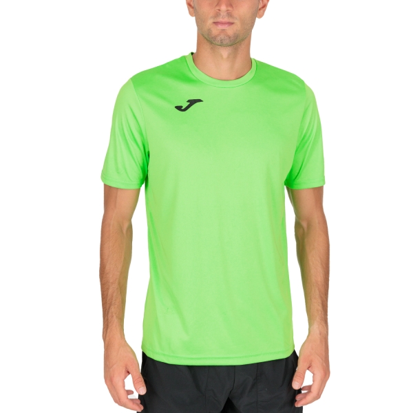 Camiseta Padel Hombre Joma Combi Camiseta  Fluo Green/Black 100052.020
