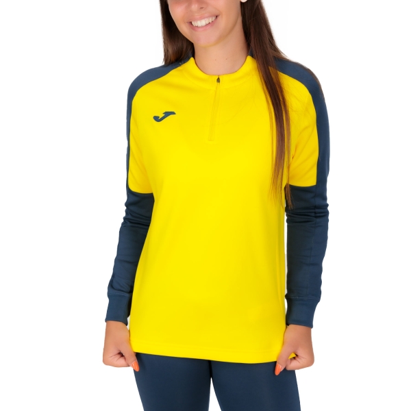 Camisetas y Sudaderas Padel Mujer Joma Eco Championship Camisa  Yellow/Navy 901692.903
