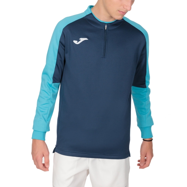Camiseta y Sudadera Padel Hombre Joma Eco Championship Camisa  Navy/Fluor Turquoise 102749.342