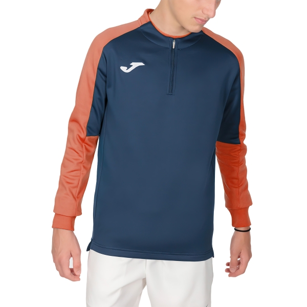 Camiseta y Sudadera Padel Hombre Joma Eco Championship Camisa  Navy/Fluor Orange 102749.390