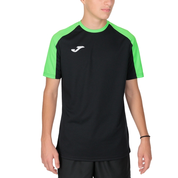 Camiseta Padel Hombre Joma Eco Championship Camiseta  Black/Fluor Green 102748.117