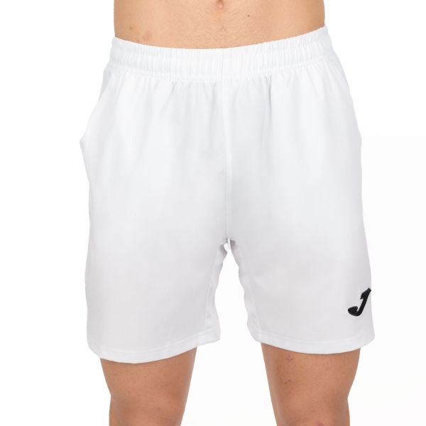 Shorts Padel Hombre Joma Master 8in Shorts  Ice White/Black 100186.200