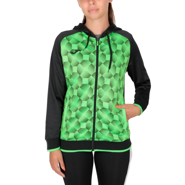 Chaqueta Padel Mujer Joma Supernova III Chaqueta  Black/Fluor Green 901430.117
