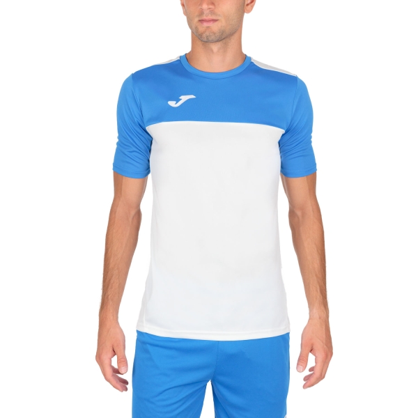 Camiseta Padel Hombre Joma Winner Camiseta  White/Blue 100946.207