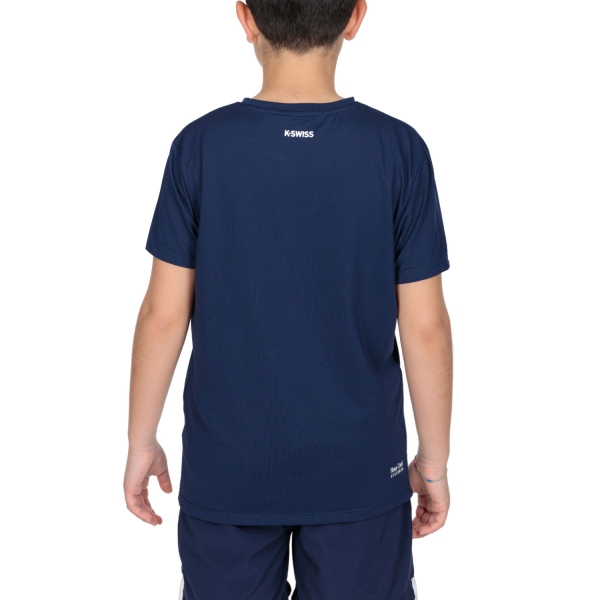 K-Swiss Core Team Stripe Crew T-Shirt Boy - Navy