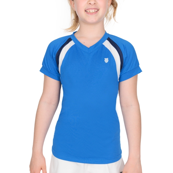 Girl's Padel Tanks and Shirts KSwiss Core Team Top TShirt Girl  French Blue 184988449