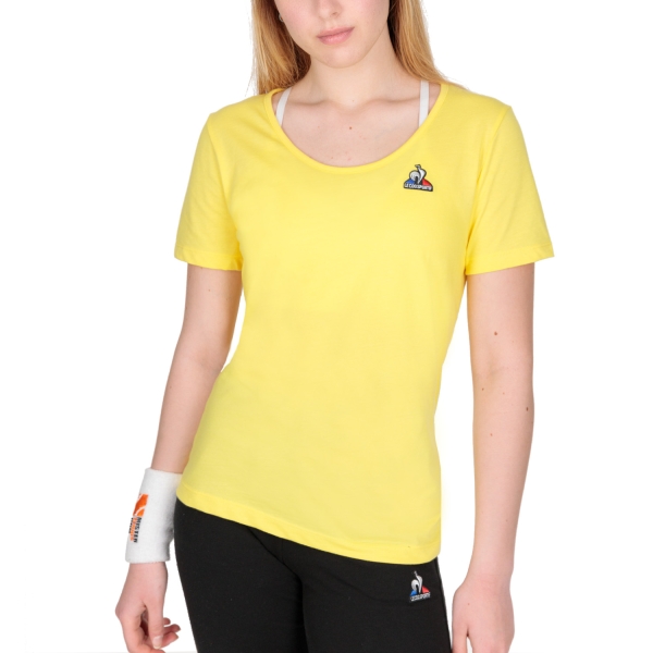 Women's Padel T-Shirt and Polo Le Coq Sportif Histoire De Saison TShirt  Lemon Zest 2220322