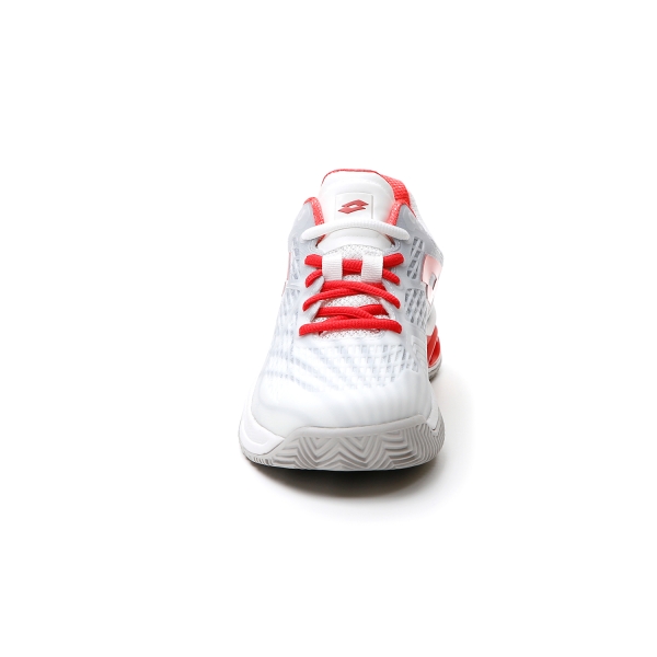 Lotto Mirage 100 Clay - All White/Red Poppy