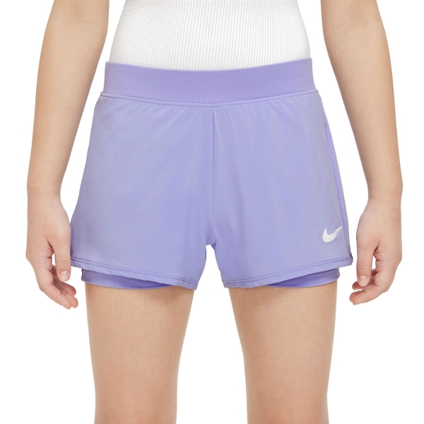 Girl's Padel Skirts and Shorts Nike Court DriFIT Victory 3in Shorts Girl  Light Thistle/White DB5612569