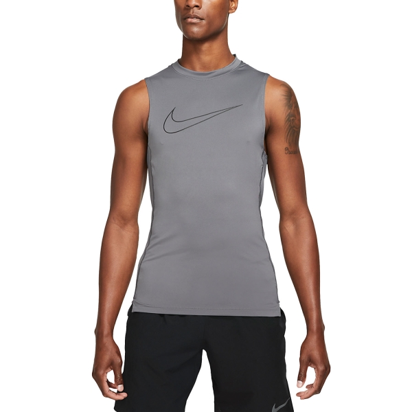 Camiseta Padel Hombre Nike Pro DriFIT Top  Iron Grey/Black DD1988068