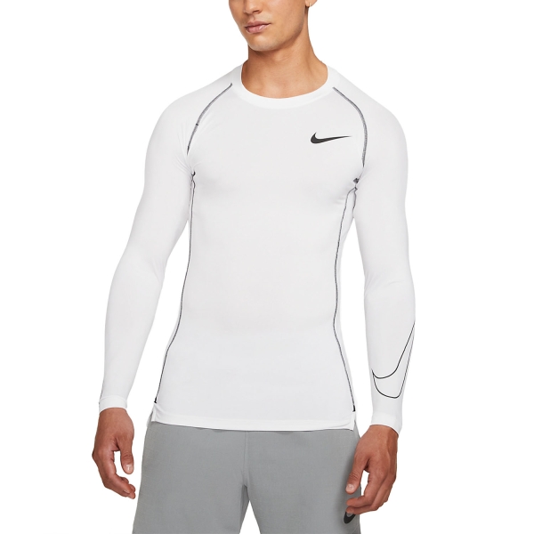 Men's Padel Shirt and Hoody Nike Pro DriFIT Swoosh Shirt  White/Black DD1990100