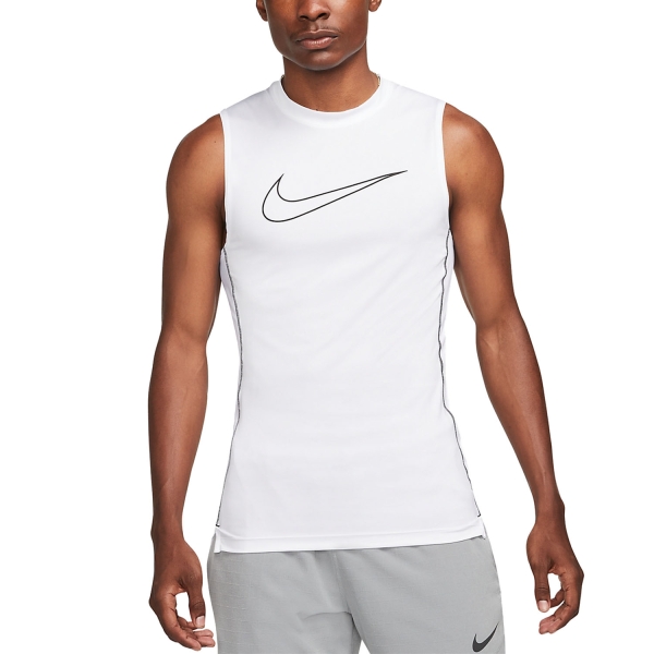 Men's T-Shirt Padel Nike Pro DriFIT Tank  White/Black DD1988100