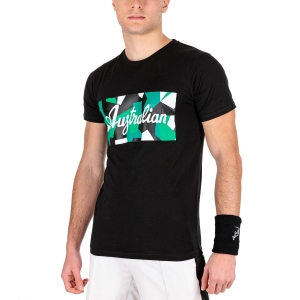 Camiseta Padel Hombre Australian Graphic Camiseta  Nero/Verde TEUTS0016003A