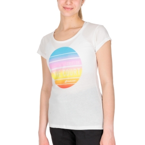 Camiseta y Polo Padel Mujer Babolat Exercise Message Logo Camiseta  White 4WS224451000