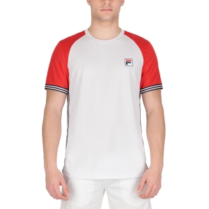 Camiseta Padel Hombre Fila Alfie Camiseta  White/Red FBM221010003