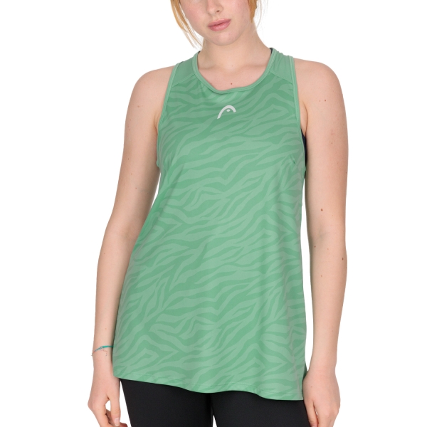 Canotta Padel Donna HEAD Agility Canotta  Nile Green/Print Vision 814532NGXW