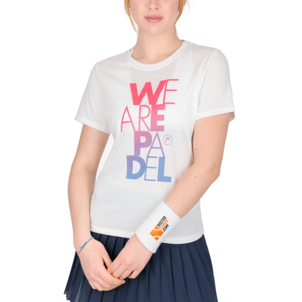 Women's Padel T-Shirt and Polo Head Bold TShirt  White 814822WH