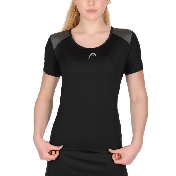 Maglietta e Polo Padel Donna HEAD Club 22 Tech Maglietta  Black 814431BK