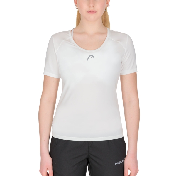 Women's Padel T-Shirt and Polo Head Club 22 Tech TShirt  White 814431WH