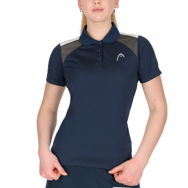 Maglietta e Polo Padel Donna HEAD Club 22 Tech Polo  Dark Blue 814421DB